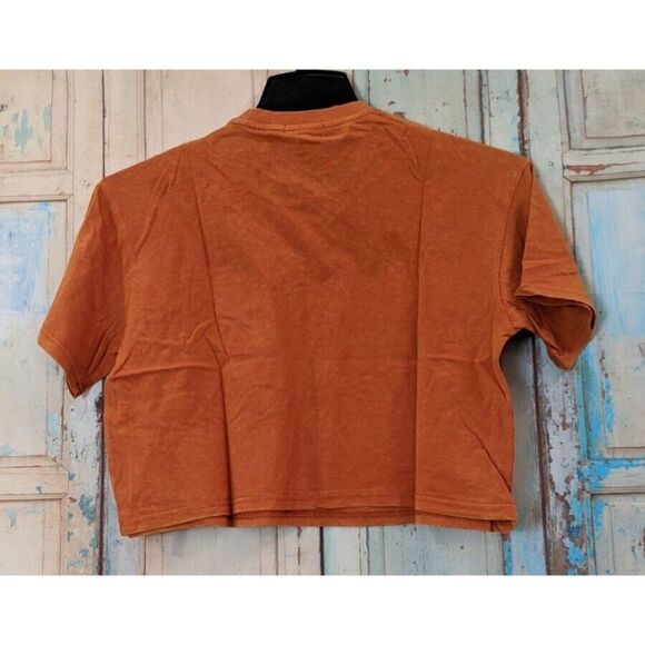 BP Womens Size XS Rust Amber Crew Neck Short Sleeve Cropped T Shirt BP452676MI - Picture 3 of 9
